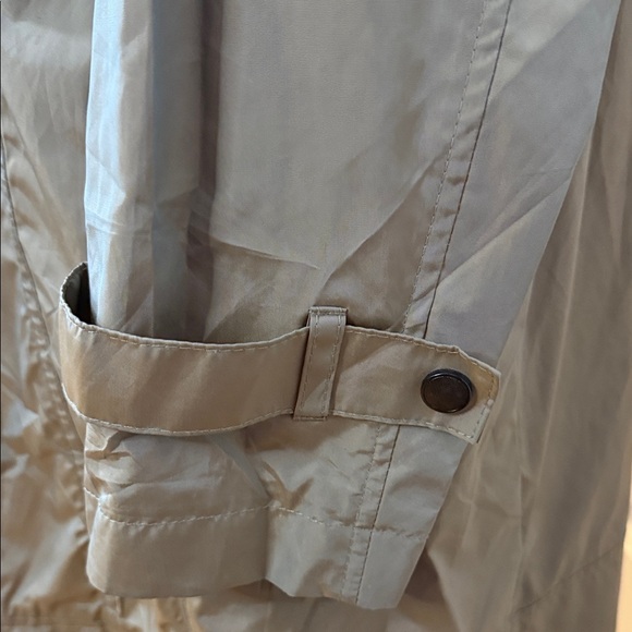 Cole Haan Womens Packable Trench Khaki Tan Versatile Hooded Rainwear Size L - Picture 4 of 12